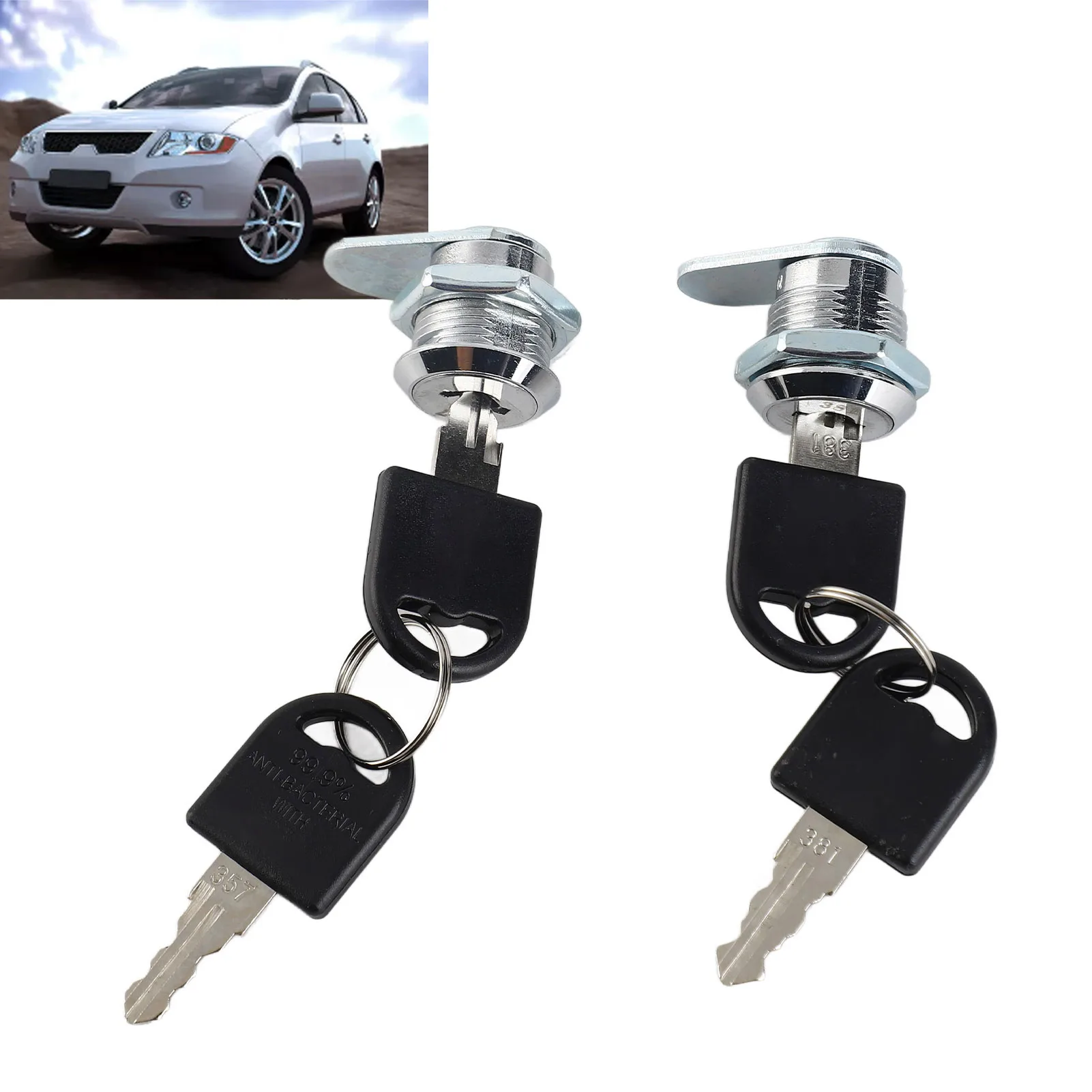 

2 шт. цилиндрические кулачковые замки, антикоррозийное безопасное оборудование с 4 ключами для ящика ящика для ящика для инструментов