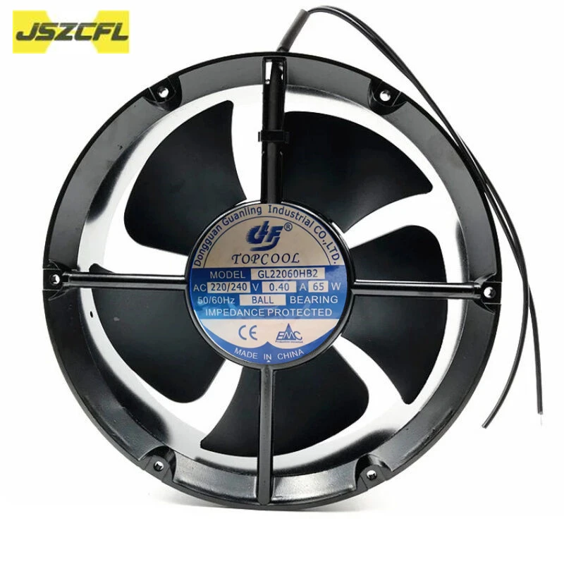 1PC TOPCOOL GL22060HB2 AC 220V 0.40A 220x220x60mm 2선식 냉각 팬