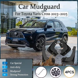Car Mud Flap For Toyota Yaris Cross GR AC200 2023 2024 2025 Anti-splash Mudguard Fendes Mud Guard Exterior Part Auto Accessories