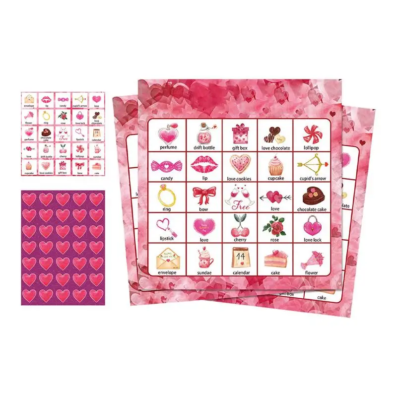 Valentine's Gathering Cards Game Interactive Multi-Player Valentine Game Cards Children Adults Entertainment Cards For Themed