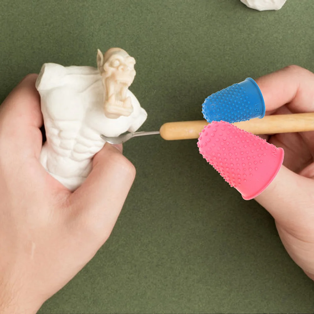 

50 шт. резиновые защитные накладки на пальцы, нескользящие антистатические накладки на наконечники для резьбы, пилинга, ювелирных изделий, подсчета сортировки, на кончиках пальцев