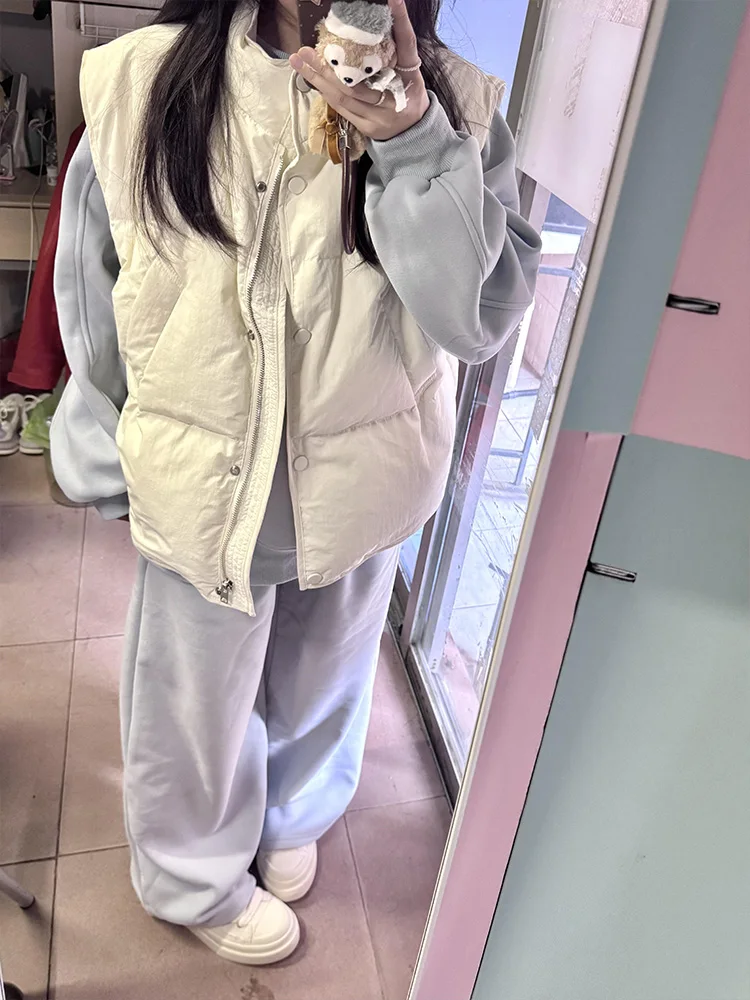 

Korean Sle Women's Vest Winter 2024 New Autumn Winter Svel Loose Cotton Jaet Outerwear Layering