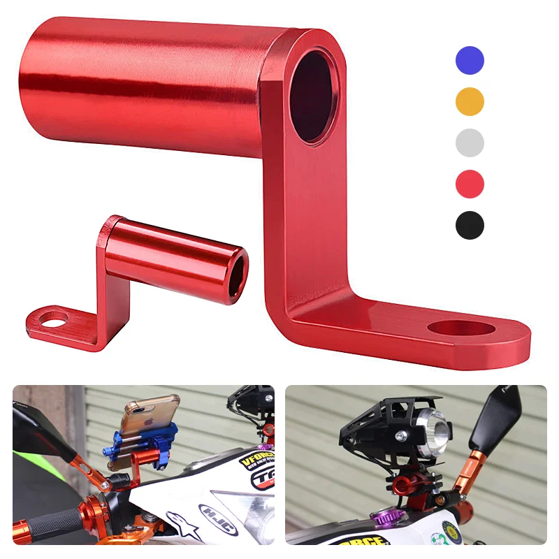 Universal Rearview Mirror Bracket CNC Aluminium Motorcycle Extension Holder Motorbike Mirror Adapter Motor Accessories