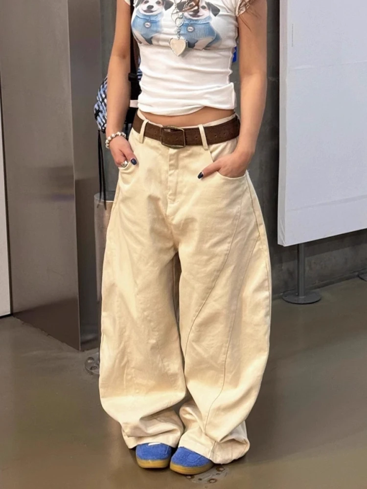 

American Sle Star Letter Embroidery Jeans Men's Autumn Design Straight Leg Loose Wide Leg Casual Long Pants