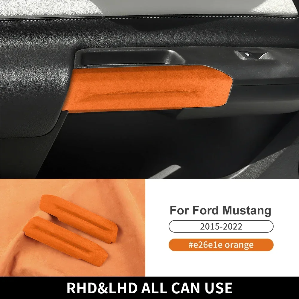

For Ford Mustang 2015-2023 GT 2024 2025 Interior Suede Car Door Side Storage Box Trim Accessory