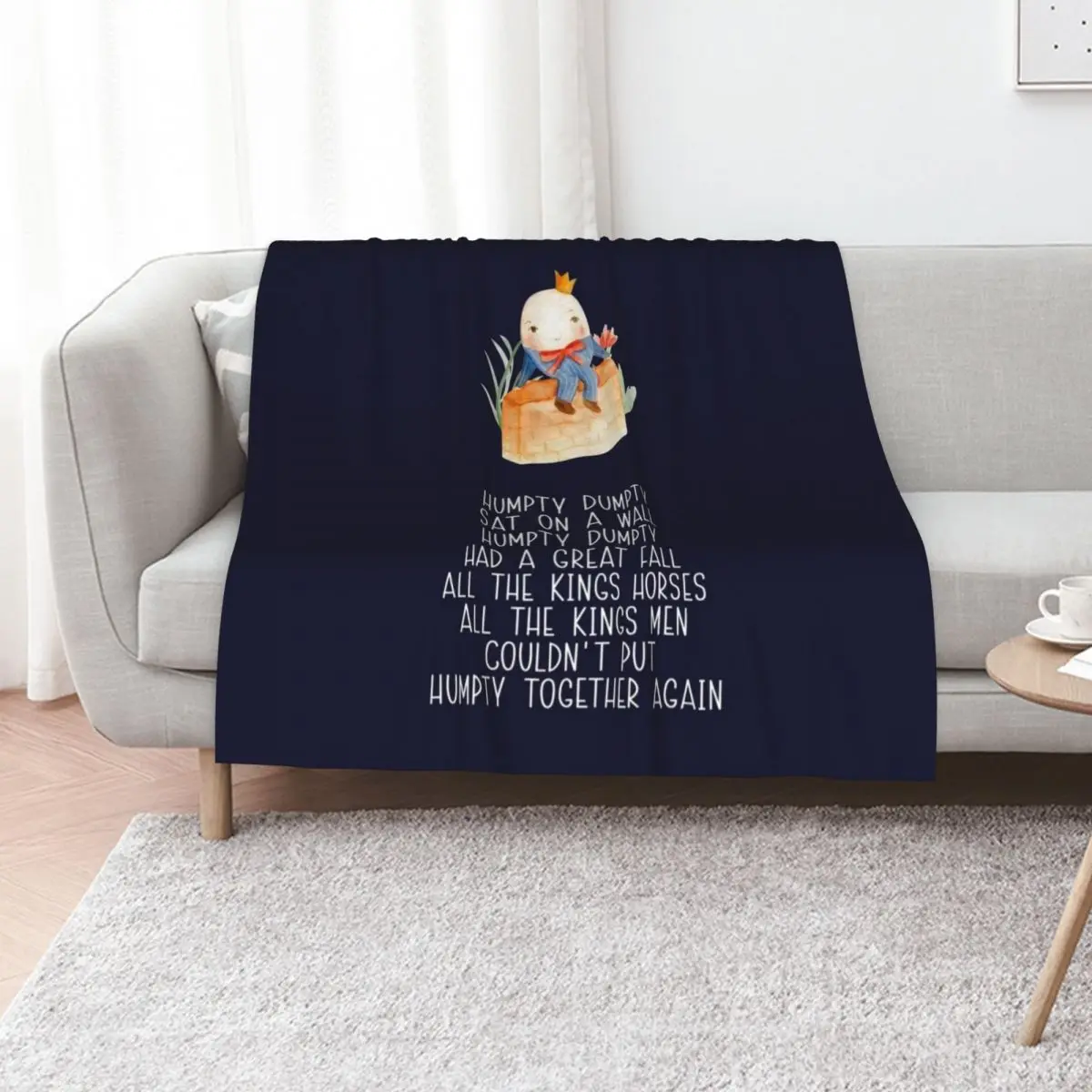 

Nursery Rhyme - Humpty Dumpty Throw Blanket Bed Fashionable Luxury St Designers Beautifuls Blankets
