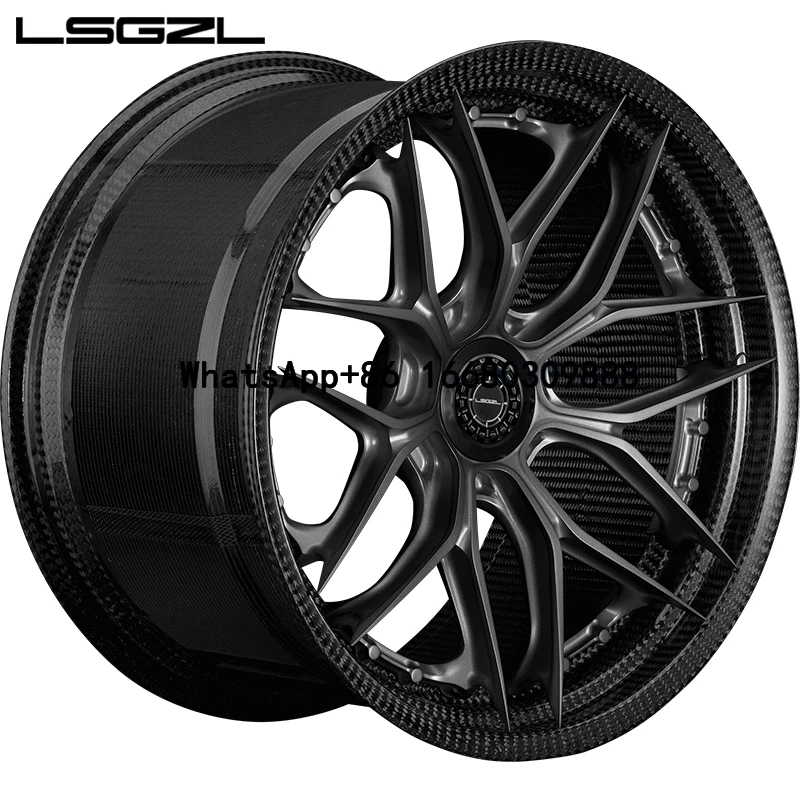 

LSGZL Carbon fiber wheel 18 19 20 21 Inch 5x120 5x114.3 5x130 6x139.7 For Land Rover Wheels Rim cybertruck Rim For Car Wholesale