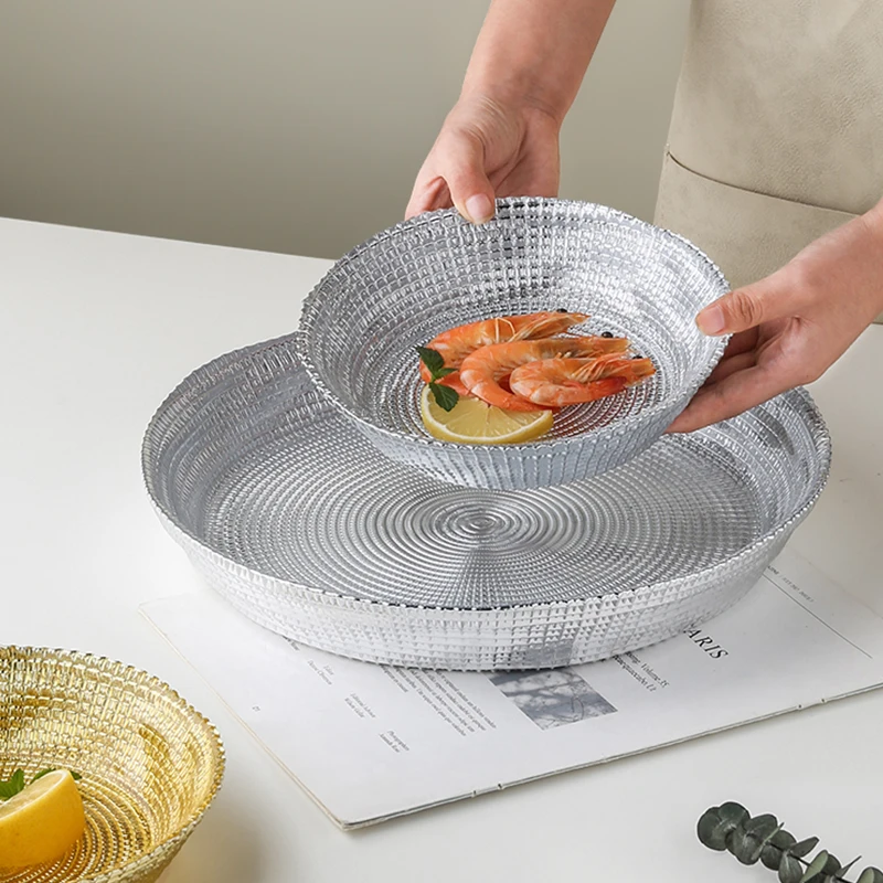 

Легкая роскошная стеклянная фруктовница в стиле инстаграм-тренд, креативная современная элитная декоративная тарелка для фруктов для дома