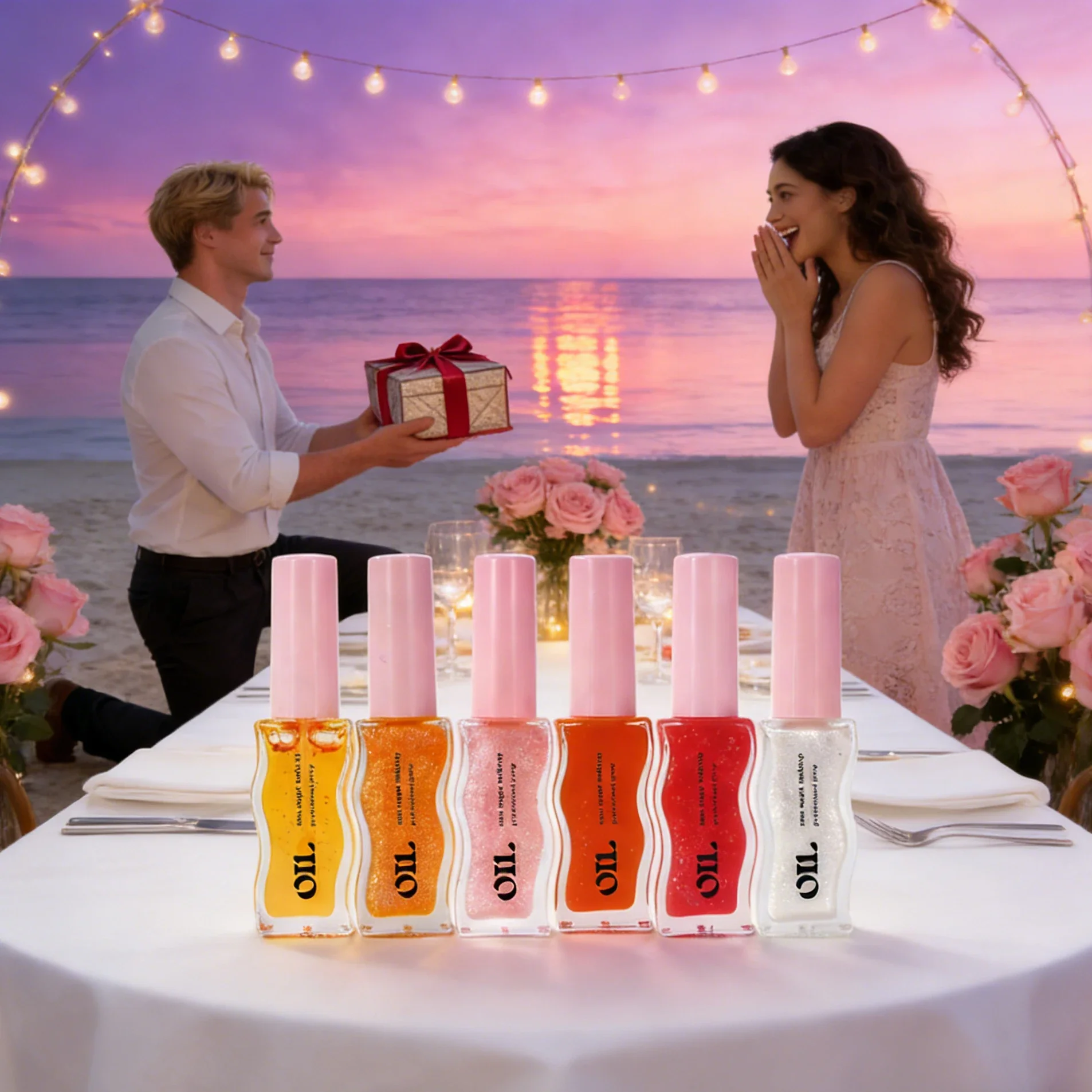 Honey Essence Lippenöl, feuchtigkeitsspendender flüssiger Lippenstift, Glanzwasser, leichtes, fruchtiges Schimmergelee, langanhaltendes Make-up für glattere Lippen