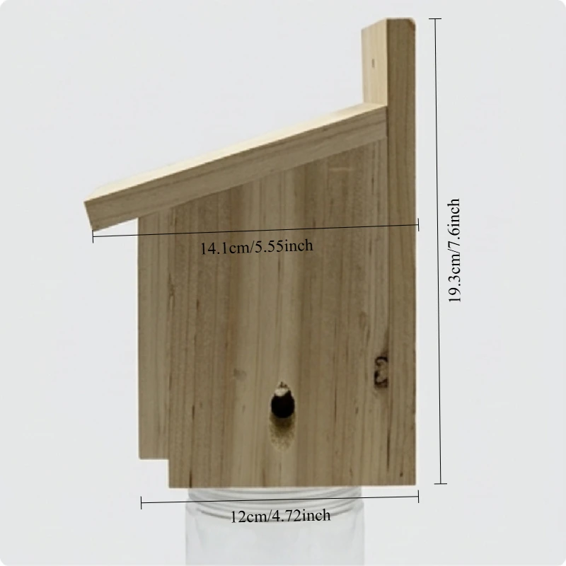 Wooden Wasp Trap, Hanging Wall Mount Insect Catcher, Outdoor Garden Fruit Fly Bee Trap