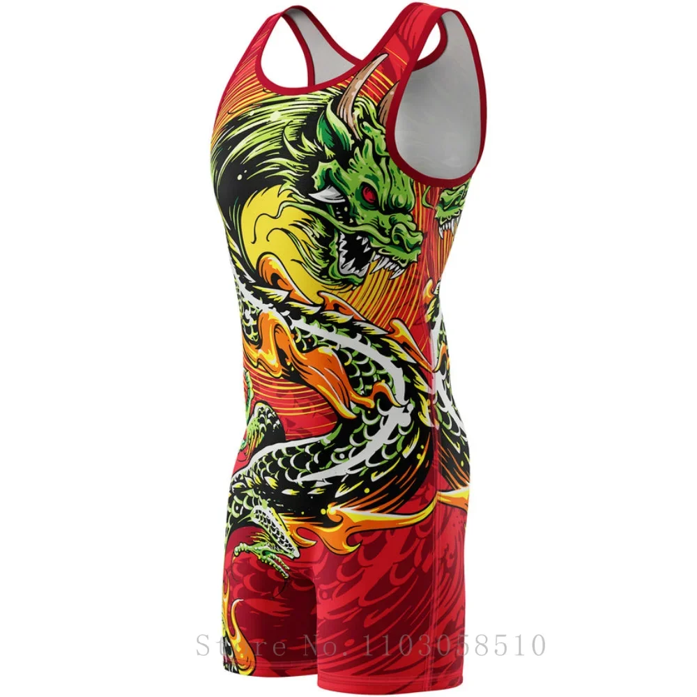 WrestlingMart Stretchy Bodysuit Sleeveless Wrestling Singlet Boxer Gymnastics Leotard Jumpsuit Swimwear Swimsuit Bathing Suit