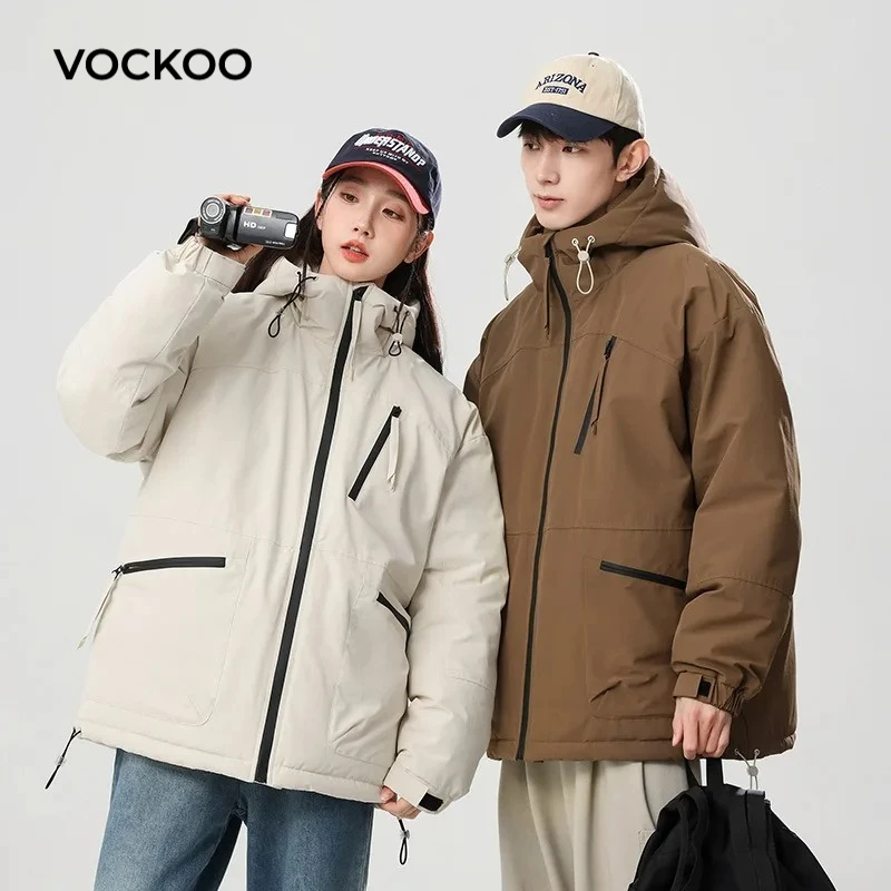 

Куртка с капюшоном Vockoo, ветрозащитная лыжная куртка, зимняя куртка для сноубординга для взрослых, водонепроницаемая куртка для горных видов спорта.