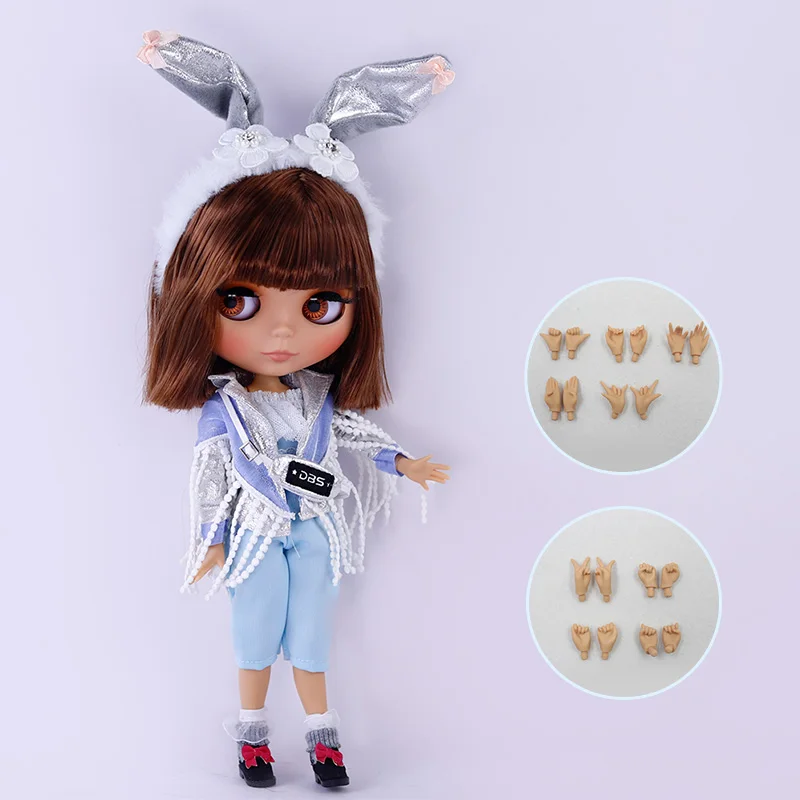 ICY DBS Blyth Puppe, hellbraune Haut, mattes Gesicht mit Augenbrauen, Sonderpreis, 1/6 BJD JOINT Body Neo, Weihnachtsgeschenk, Anime