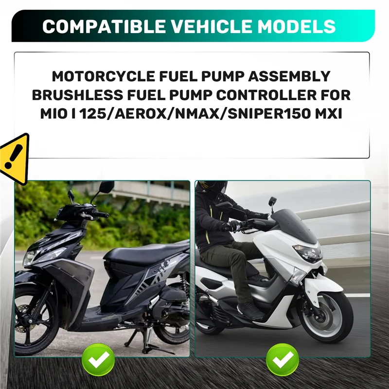 AY03-Conjunto de bomba de combustível de motocicleta controlador de bomba de combustível sem escova para Yamaha MIO I 125/AEROX/NMAX/SNIPER150 MXI