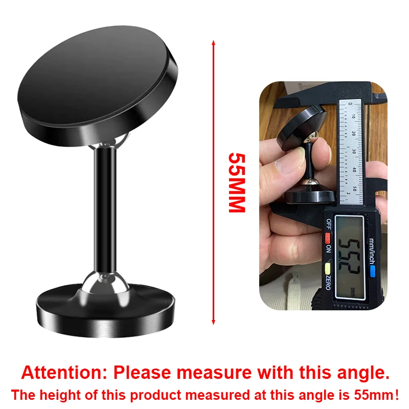 YANGGLOB ° Rotation Dual Axis Legierung magnetische Autohalterung Doppelkugel magnetischer Telefonhalter für jedes Modell Telefon – Detail 1