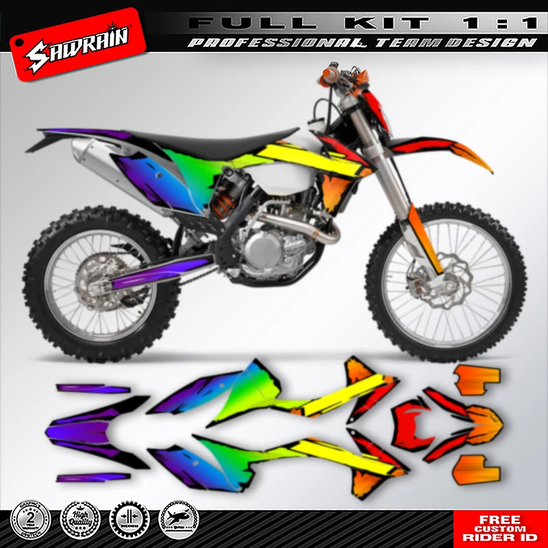 

Sawrain Motorcycle Graphics Backgrounds Decal Stickers Kits forSX SXF 2011 2012 EXC XCW 2012 2013 010 KTM