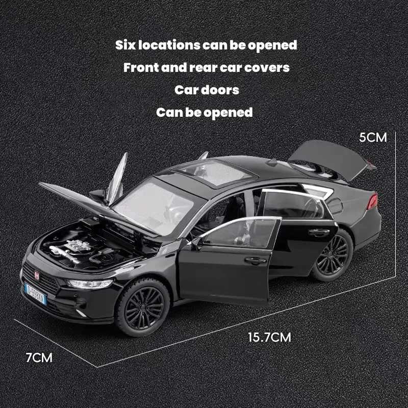 NEW 1:32 Honda Accord Alloy Scale Car Model Diecast Metal Vehicle Sound＆Light Simulated Collection Childrens Birthday Toy Gifts