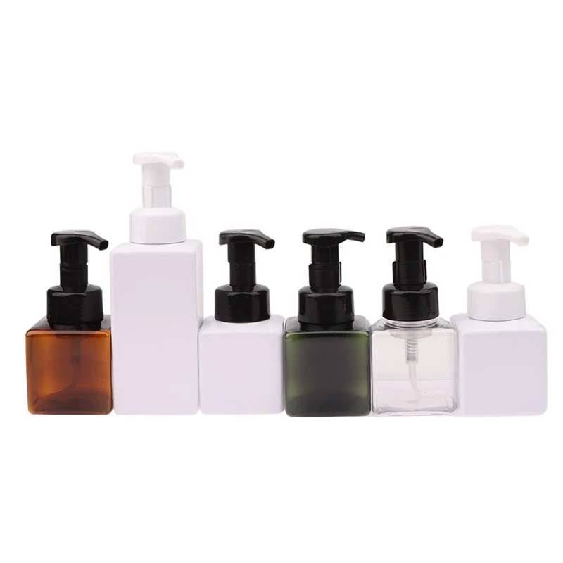 250/500ml Refillable Square Mousse Foam Bottle Pump Liquid Soap Dispenser Hand Sanitizer Bottle Cosmetic Container For Kitchen