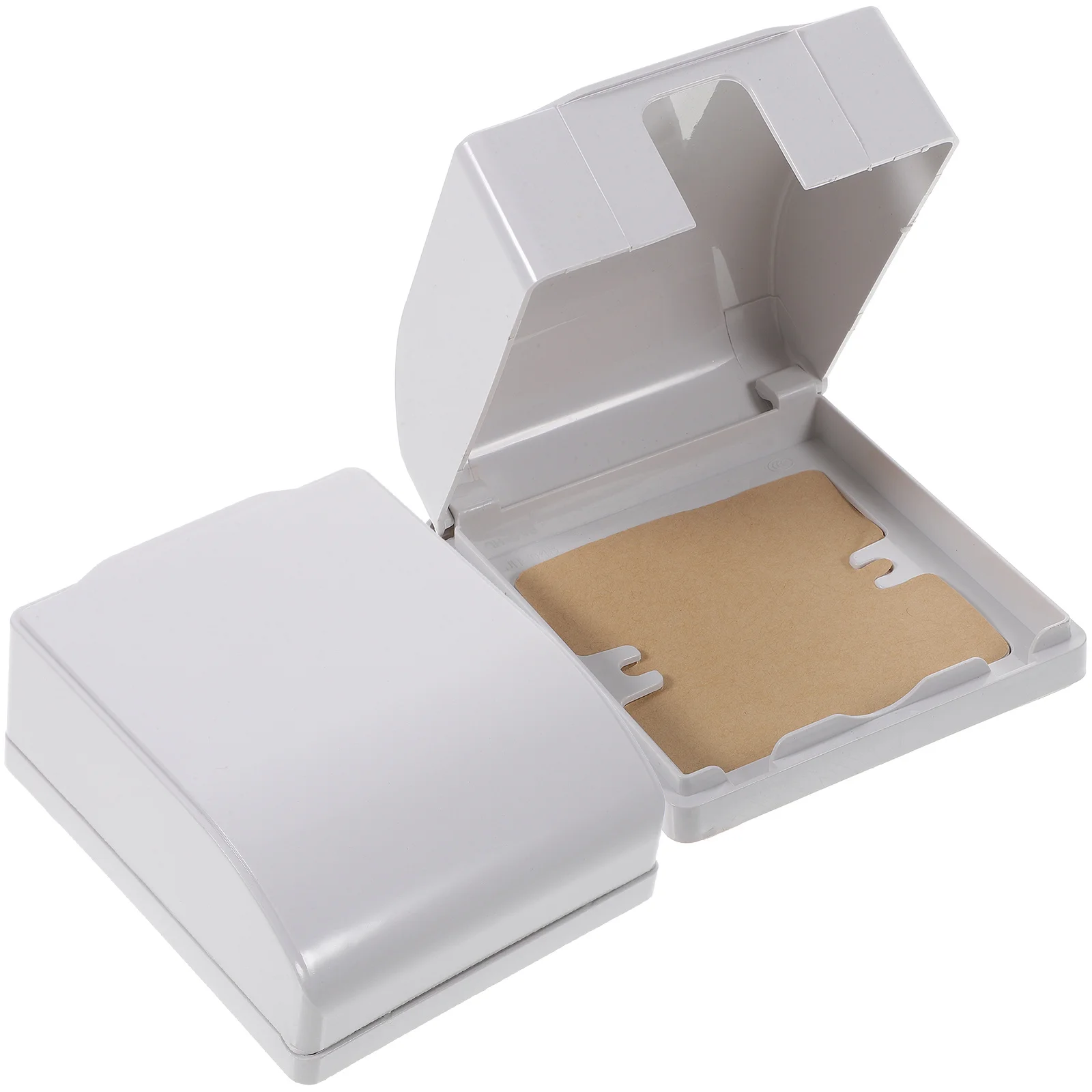 

2pcs 86 White Wall Plug Waterproof Box Cover Pvc Flame Retardant Durable Electric Protection Box For Home Office Hospital School