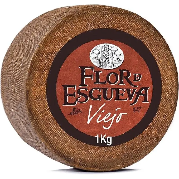 ESGUEVA flower weight 1 kg approx. Old mini sheep cheese ripened in natural bark