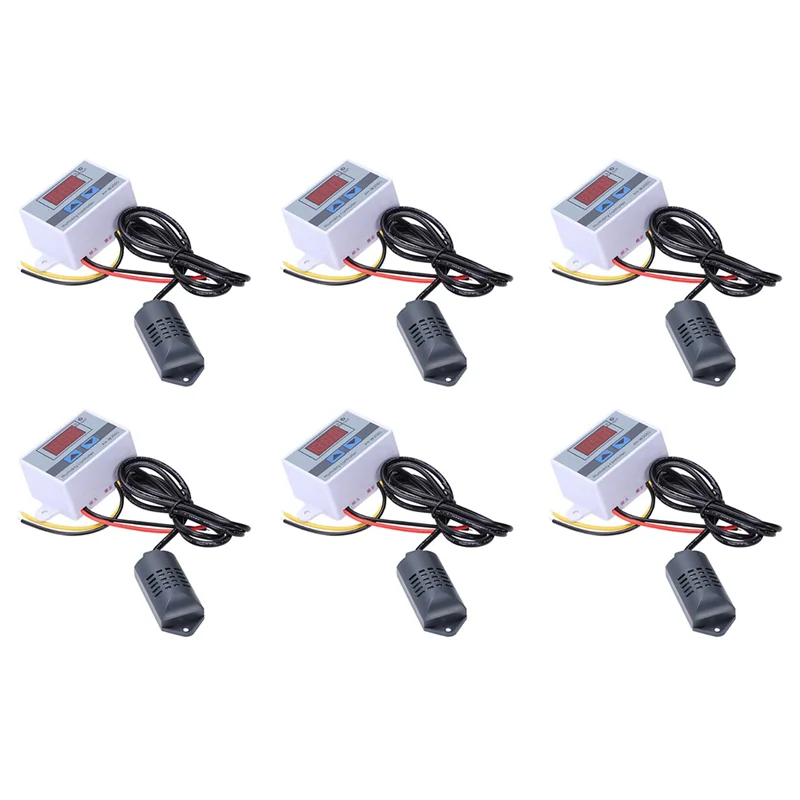 ABFS 6X XH-W3005 AC 110-220V 10A デジタル湿度コントローラー 0-99%RH 湿度レギュレーター 湿度センサー付き