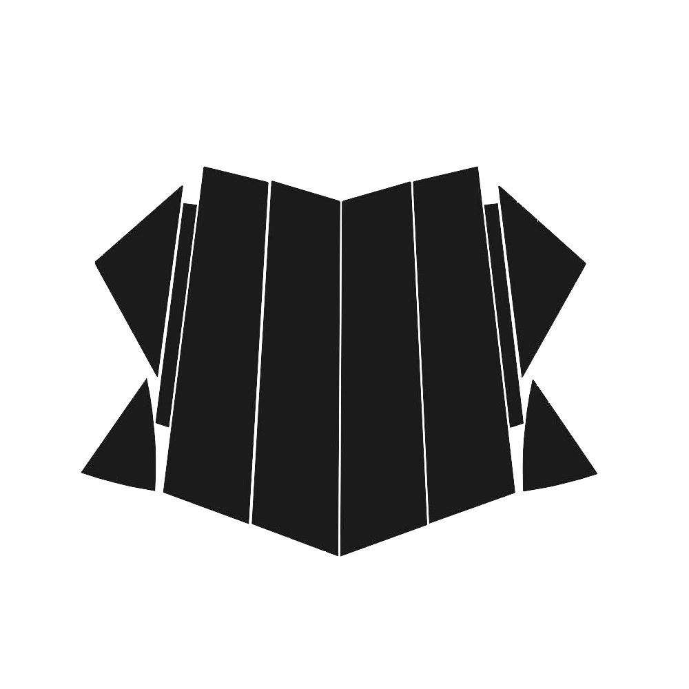 ملصق لباب ونافذة من ألياف الكربون باللون الأسود اللامع ، مناسب لمازدا 3 أكسيلا BM BN GS GT-way