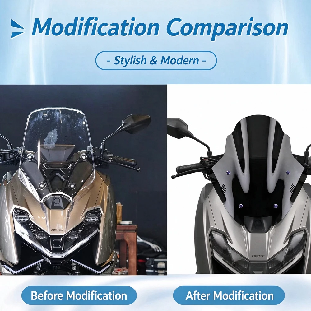 175X Motorcycle Racing Second Generation Modified 42CM Front Windshield Air deflector Windshield Accessories For ZONTES 175 X