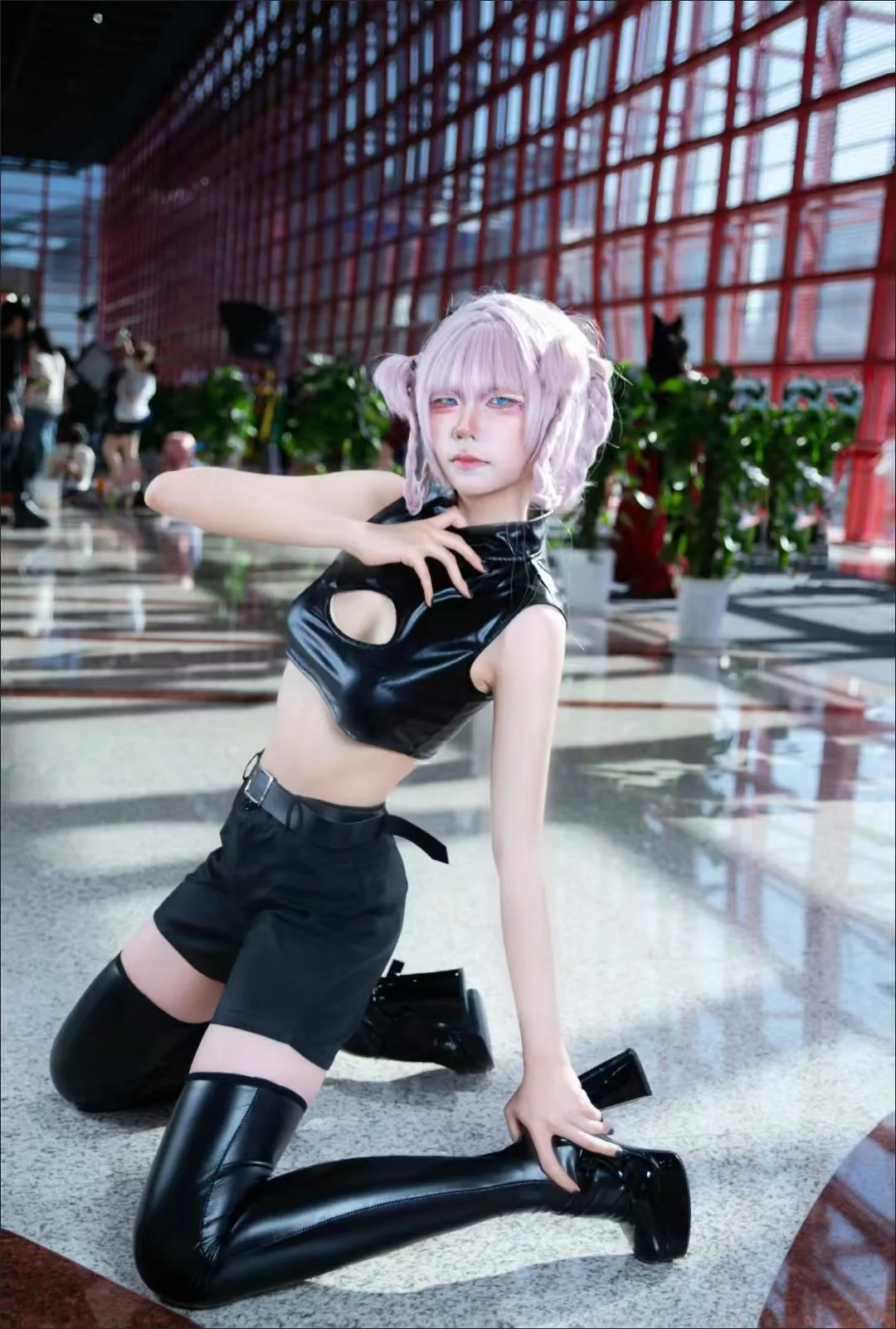 Nanakusa Nazuna Cosplay | Yofukashi no Uta Anime Patent Leather Sexy Costume