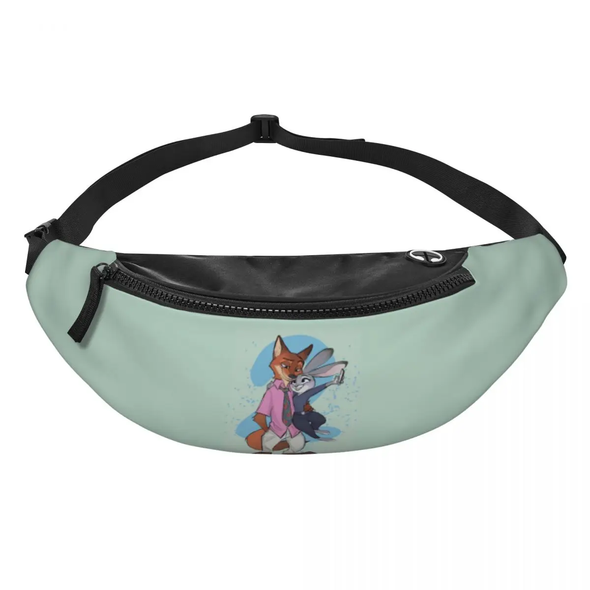 

Стильная поясная сумка-бананка Z-Zootopia с мультяшным принтом для путешествий и походов, для мужчин и женщин, милая мультяшная сумка через плечо, кошелек для телефона и денег