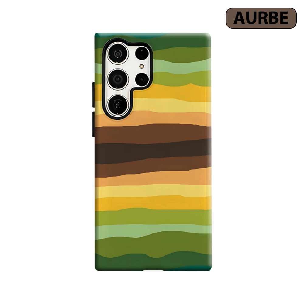 Earthy Waves Phone Case for Samsung Galaxy S26 S25 Ultra S24 S23 Ultra Plus Shockproof Double Layer Tough Back Cover