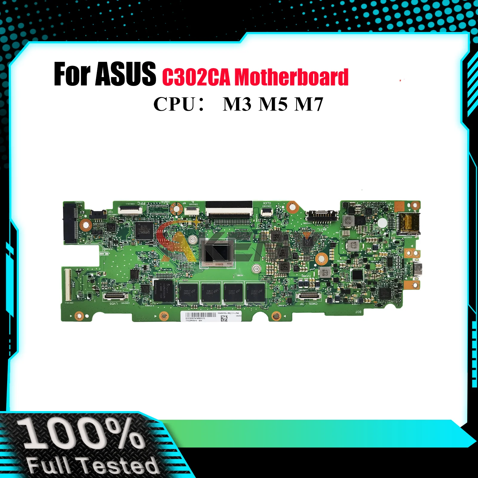 

C302CA Материнская плата для ноутбука ASUS Chromebook C302C C302CA Материнская плата для ноутбука с процессором I3 I5 I7 100% тестирование ОК быстрая доставка stk