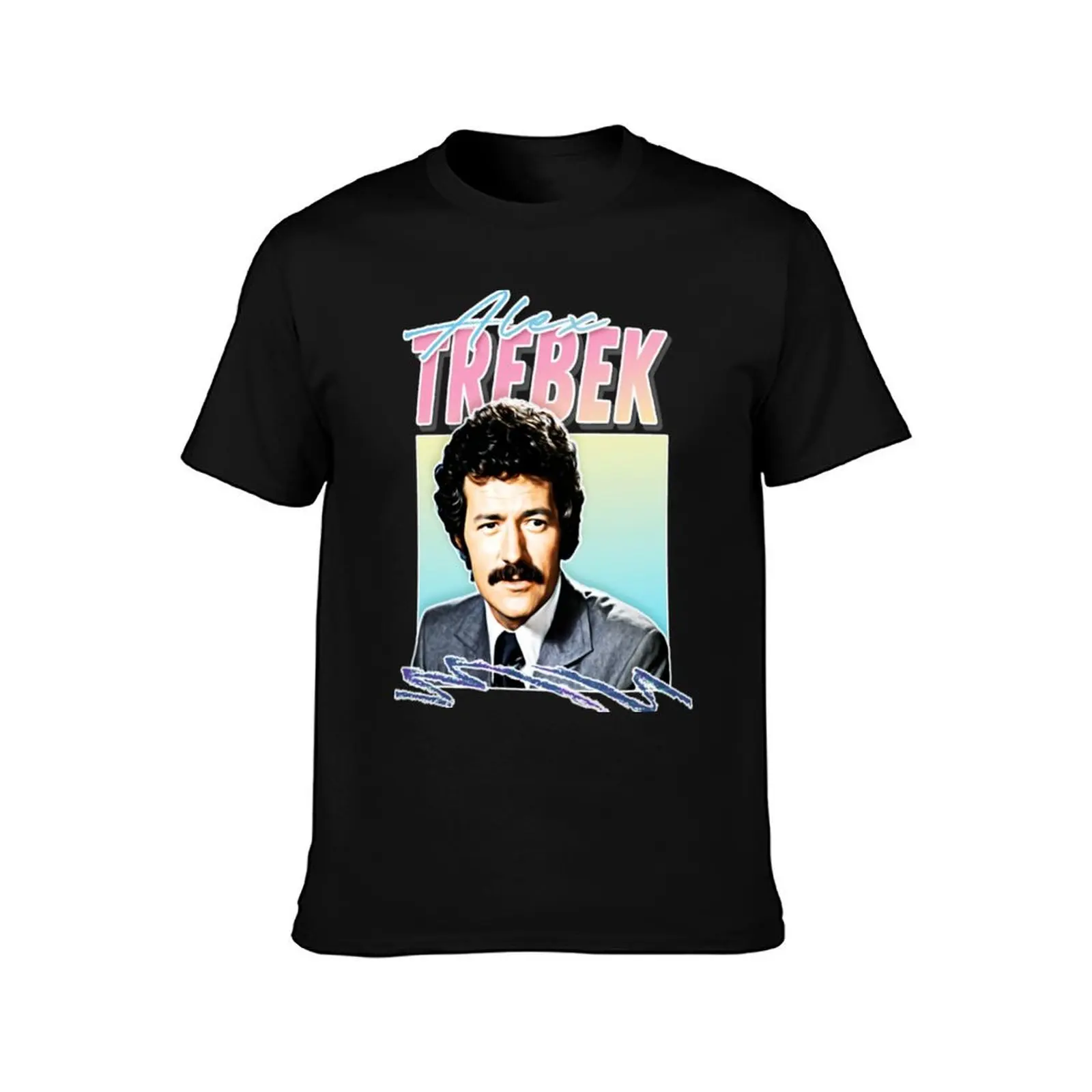 Alex Trebek Retro Vintage Aesthetic T-Shirt Summer Casual Cotton Tee Oversized Streetwear Tops Vintage Graphic Print