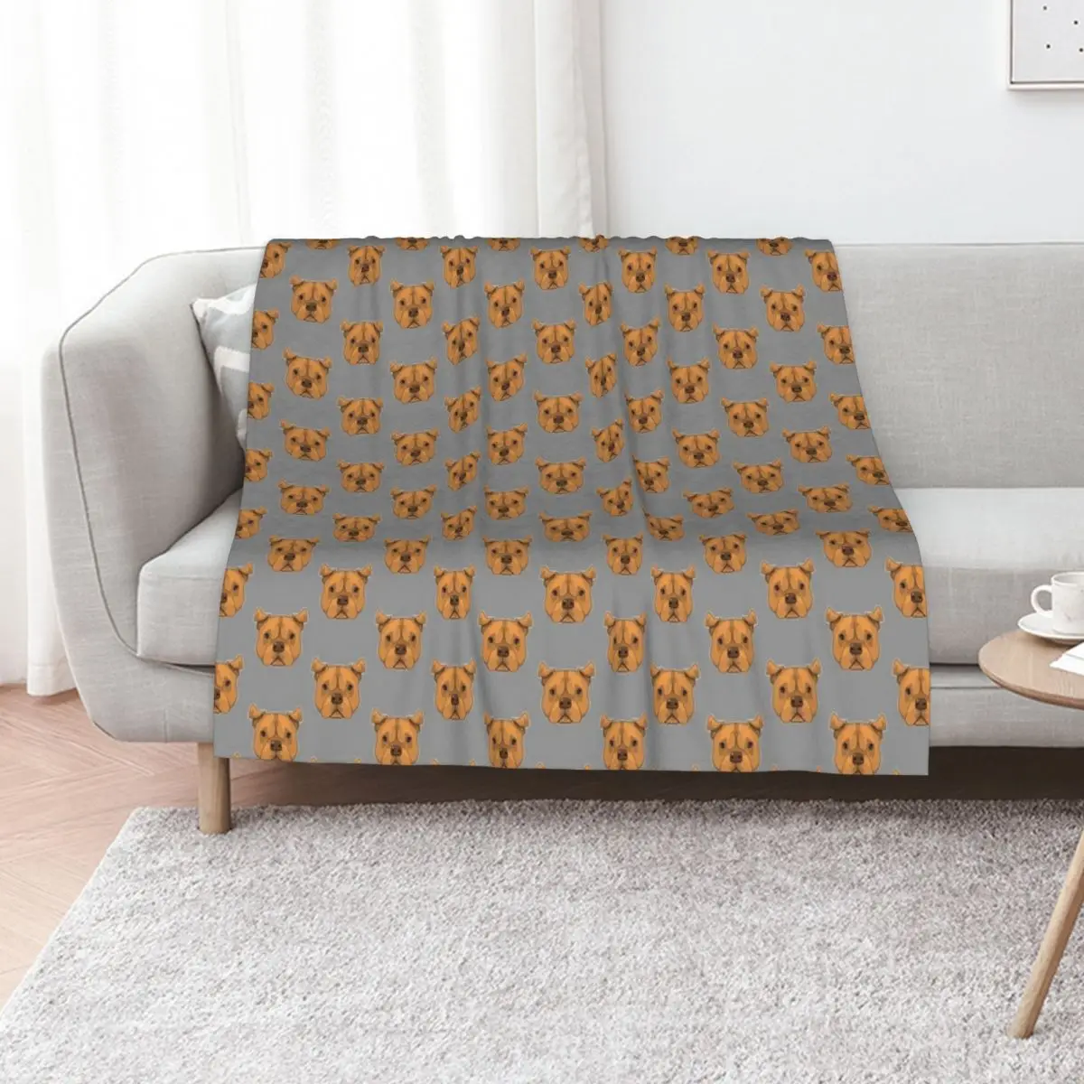 Manta roja con diseño moderno de Pitbull, manta suave para decoración del hogar