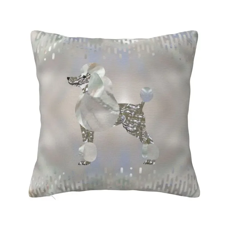 Luxury Pearl And Abalone Poodle Dog Nordic Pillow Cover Home Decor Pudel Caniche Cushion