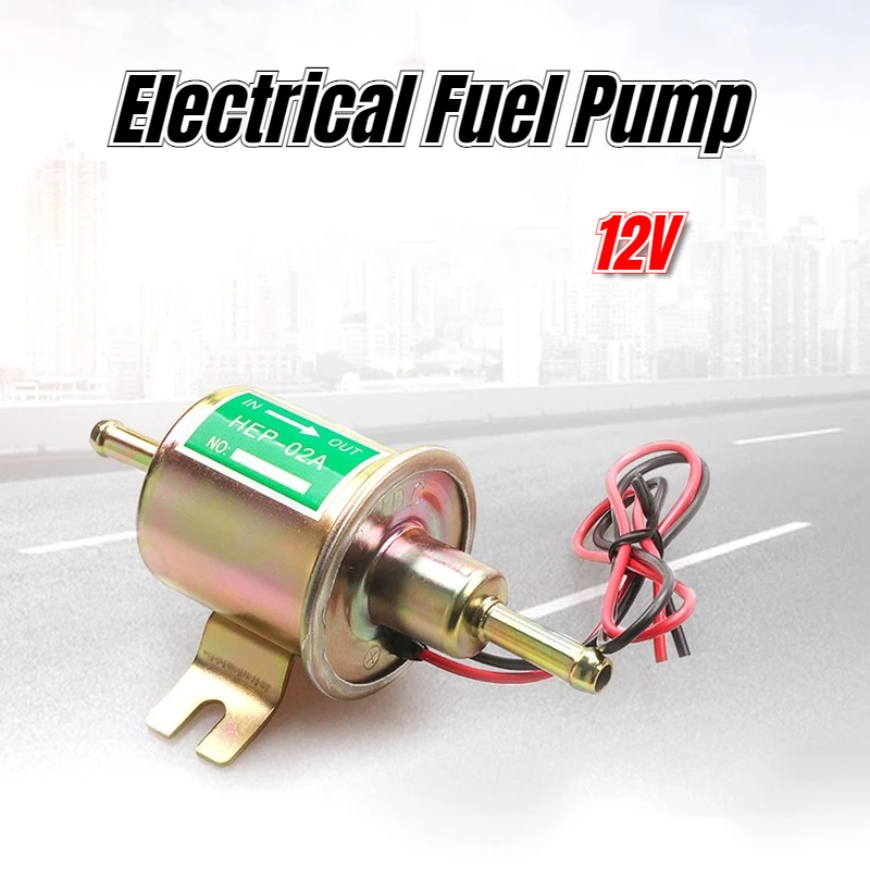 Electrical Fuel Pump 12V Low Pressure Bolt Fixing Wire Diesel Petrol HEP-02A for Car Carburetor Electric Motorcycle ATV New