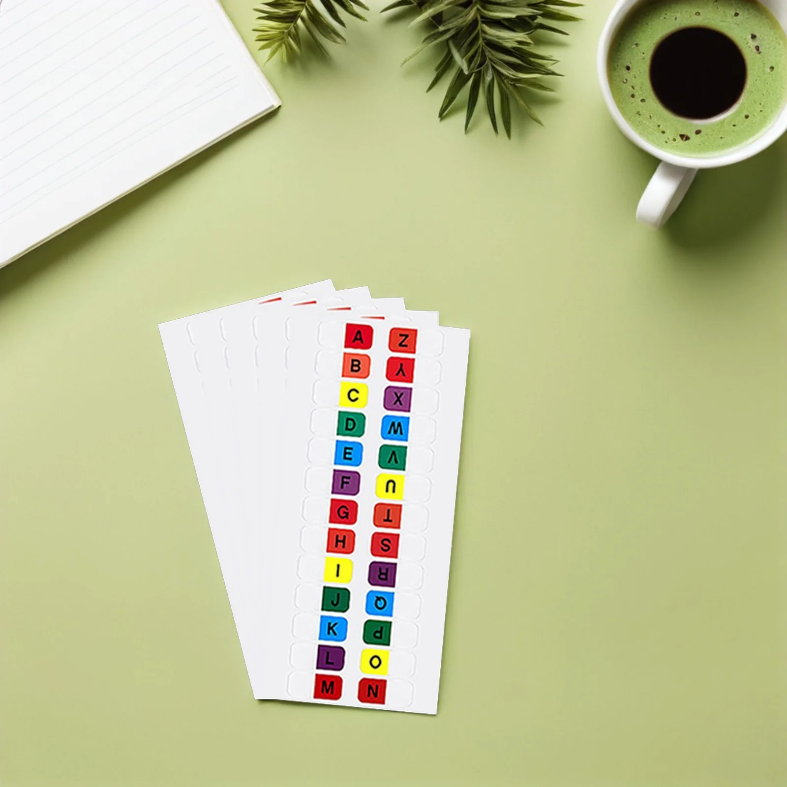 10 Sheets Assorted Alphabet Tabs Small Page Markers for Books Sticky Flags Notepad Index Labels Office Study Accessories