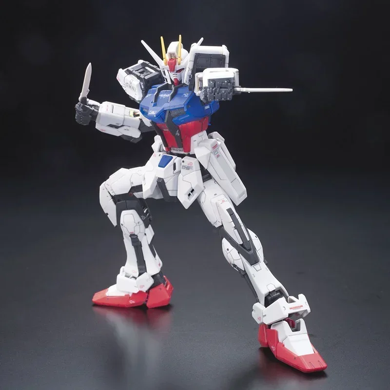 Original Bandai Anime AILE STRIKE GUNDAM RG 1/144 GAT-X105 Assembly Model Toys Action Figure Collectible Ornaments Gift In Stock