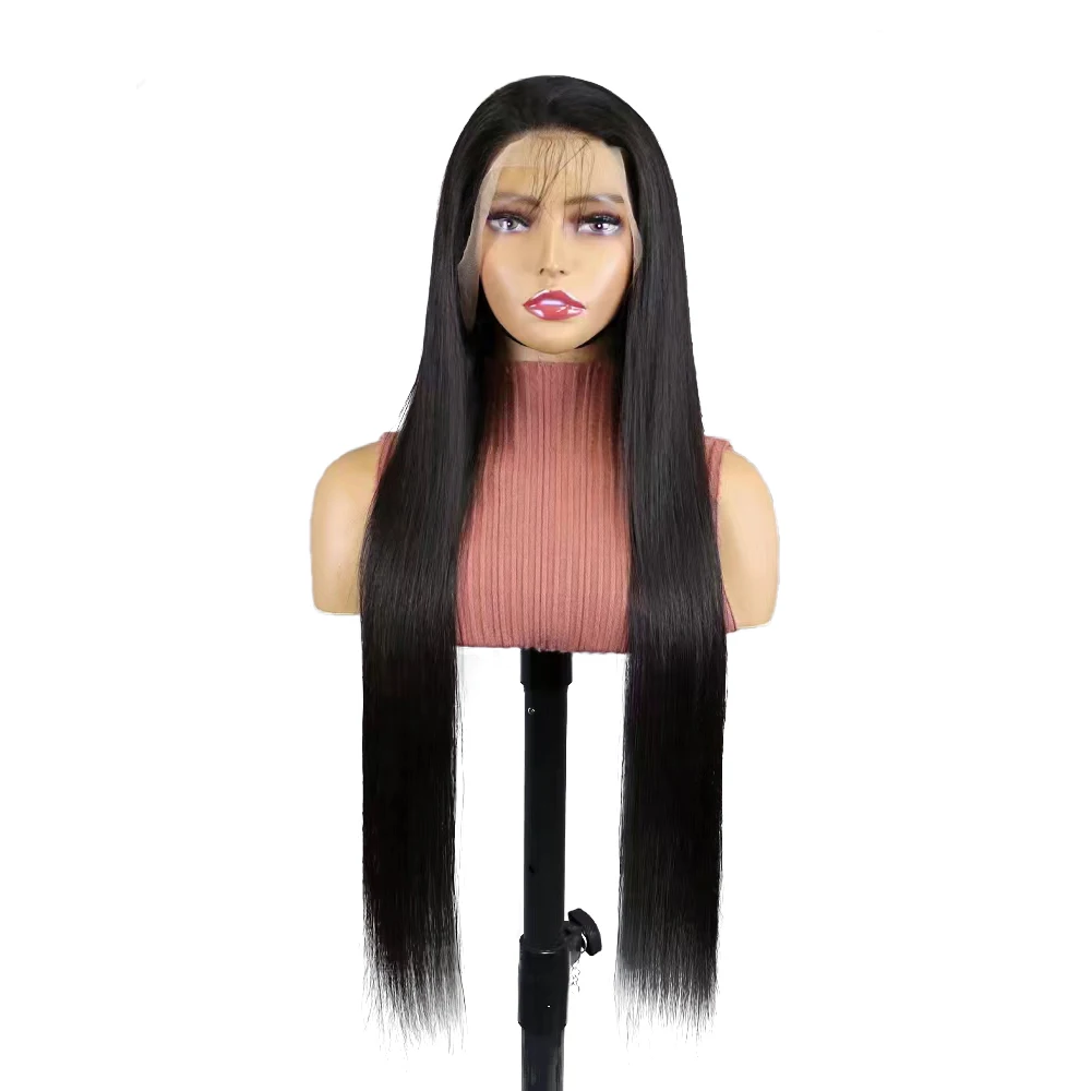 200 Density Bone Straight Lace Front Wig Glueless HD Transparent Brazilian Human Hair Wigs for Black Women 13x4 Lace Frontal Wig