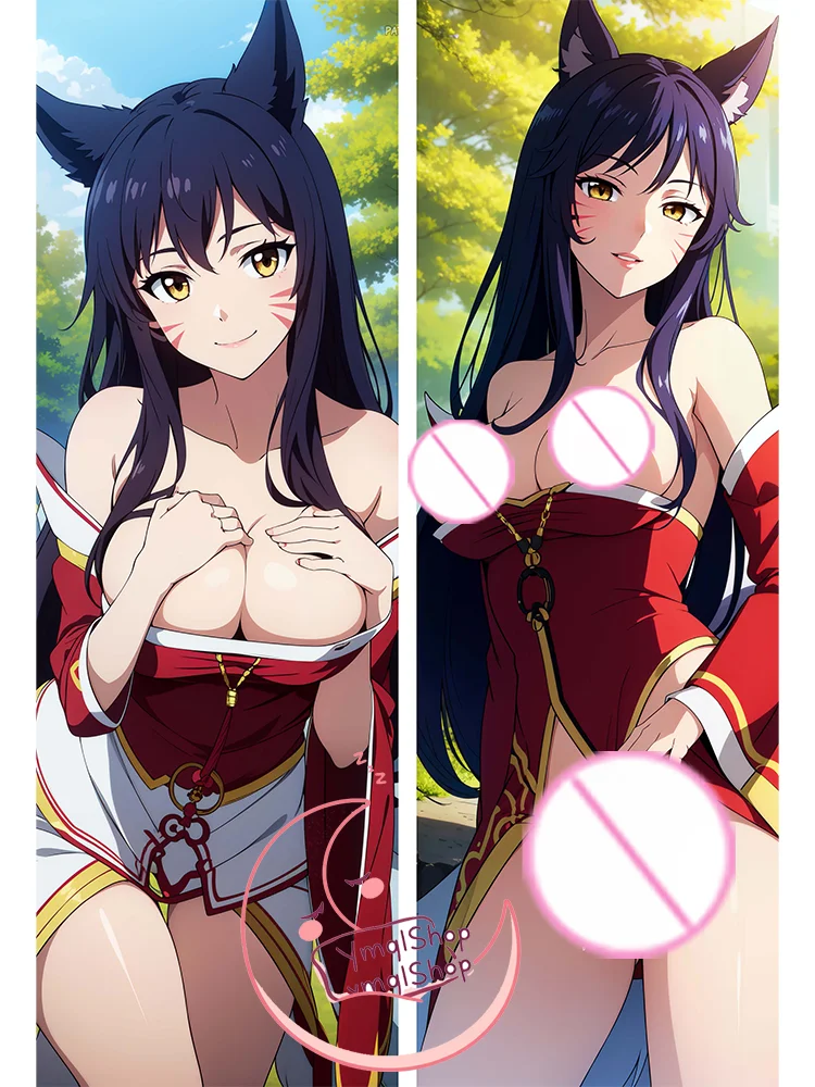 

AI Beauty Dakimakura Cover - 1:3 Ahri（アーリ）Double-sided Print Life-size body Custom Anime Pillow Case Unlimited AI Girl