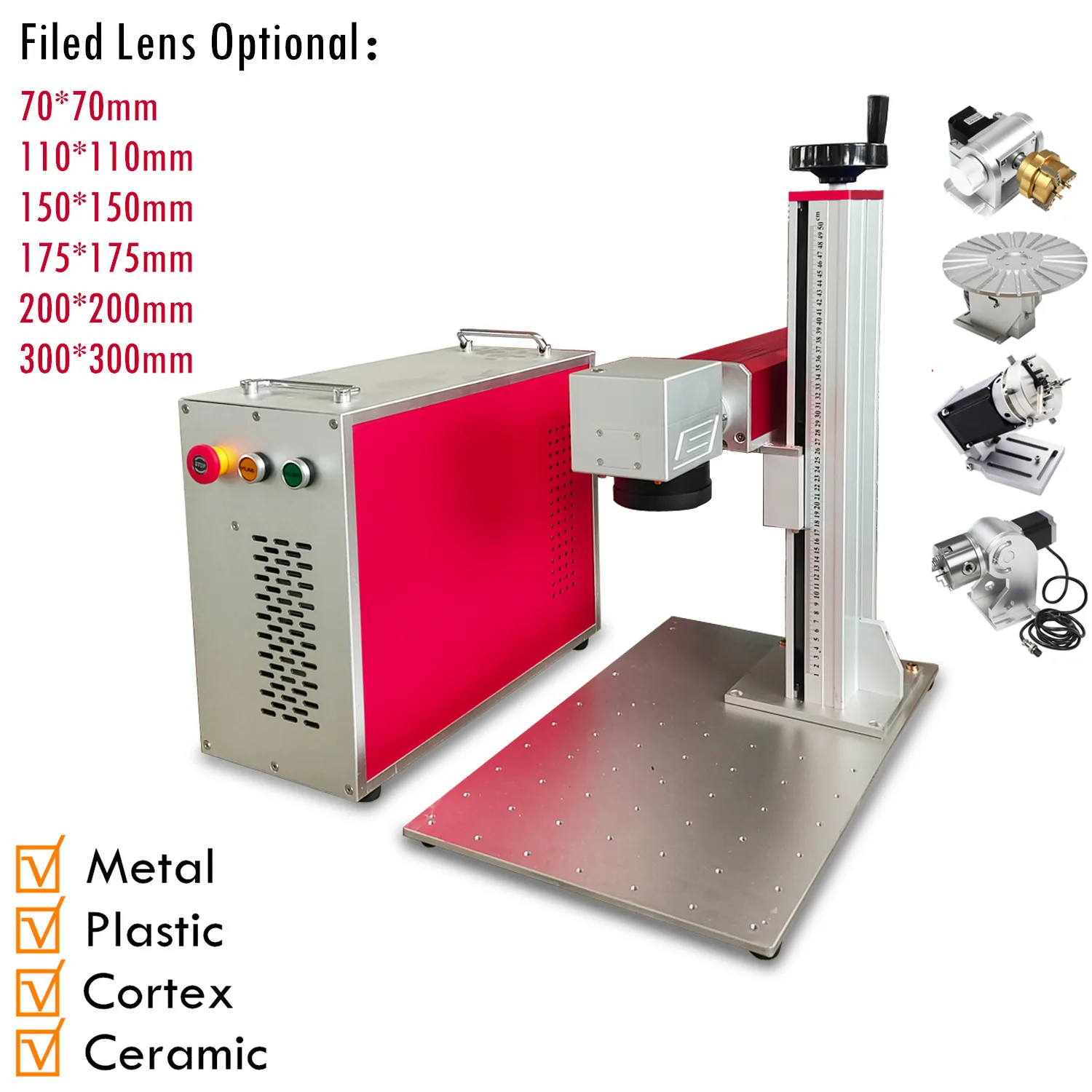 

Split Type Fiber Laser Marking Machine 20W 30W Metal Engraving Equipment For PVC Plastic Stainless Steel 110V 220V+Rotary Axis