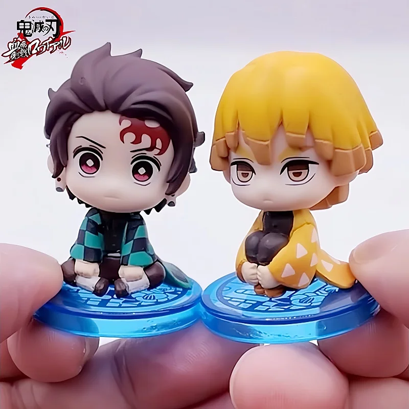 Bandai Original Gashapon Demon Slayer Zenitsu Tomioka Seated Figure Infinity Castle 01 Anime Collectible Toys Ornament Gift