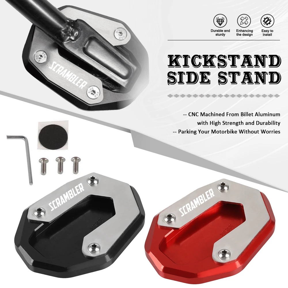 

For Ducati Scrambler Sixty2 Icon Rafe racer Classic 2023 Motorcycle Accessories Kickstand Side Stand Extension Enlarger Plate