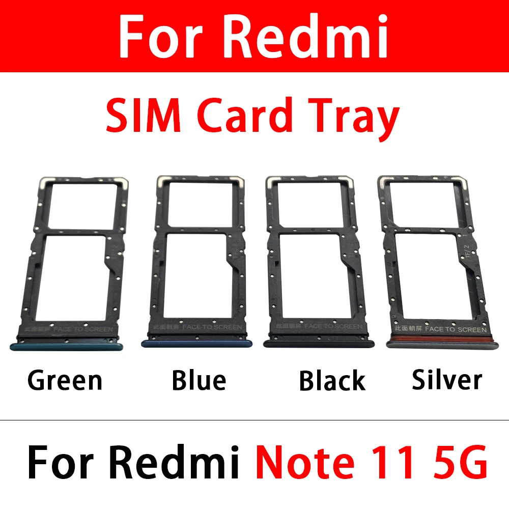 

10 Pcs Micro Nano SIM Card Holder Tray Slot Holder Adapter Socket For Xiaomi Redmi Note 11S 11 5G