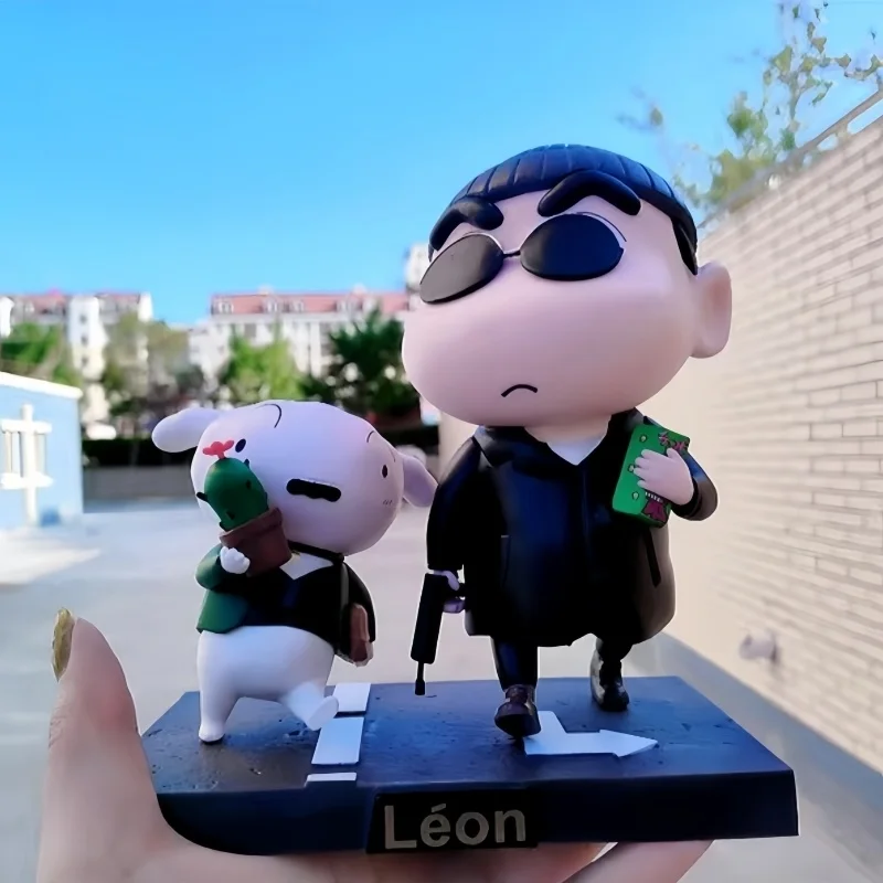 

Hot Sale 16cm Anime Crayon Shin-chan Action Figure Model Dolls Cosplay Leon The Professional Figure Statue Collection Toys Gifts