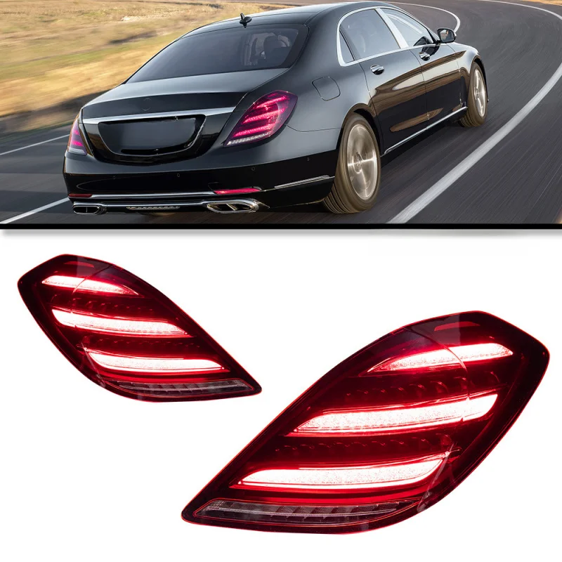 Suitable for 14-17 Mercedes-Benz S-Class W222 Tail Assembly Modified New LED Flowing Turn Signal Driving Light