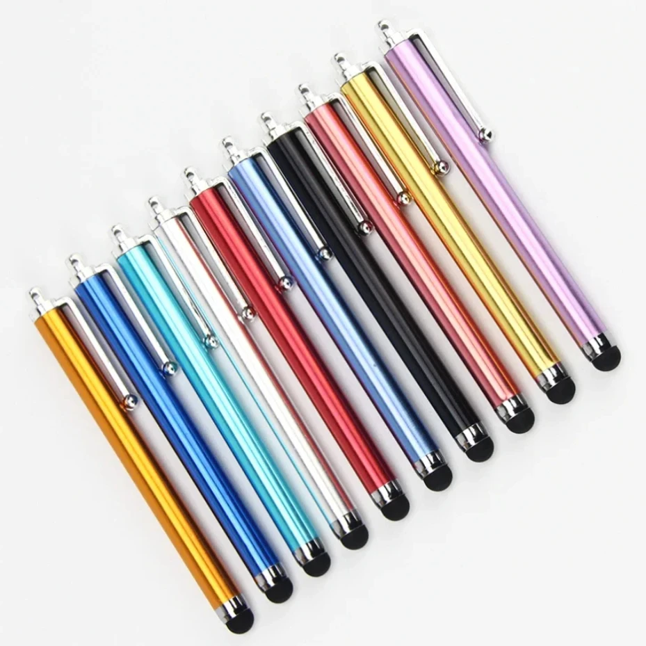 200pcs Universal Metal Touch Screen Pen Capacitive Stylus with Clip for iPhone iPad Samsung Tablet Mobile Phone