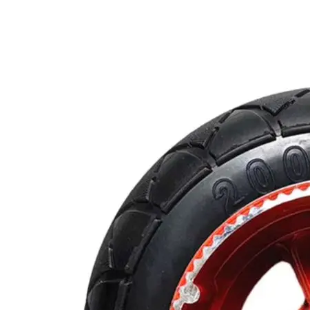/8 /Inch /200x50 Tire Rear Wheel With 10mm Axle And 6200 Bearing Belt Drive Puncture Proof Rubber For Electric Scooter Parts