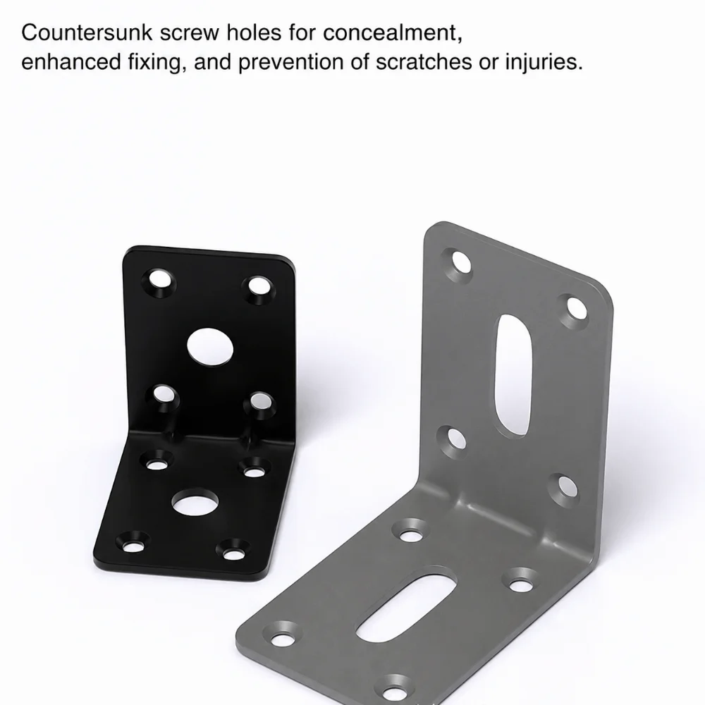 Stainless Steel Material Stainless Steel Brackets Reinforcement Rustproof Angle Corner Brackets 2PCS Pack 90 Degree Angle