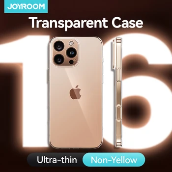 Joyroom لهاتف iPhone 16 Pro Max حافظة كريستالية شفافة صلبة شفافة غير صفراء غطاء حماية للعدسة لهاتف iPhone 16 Pro