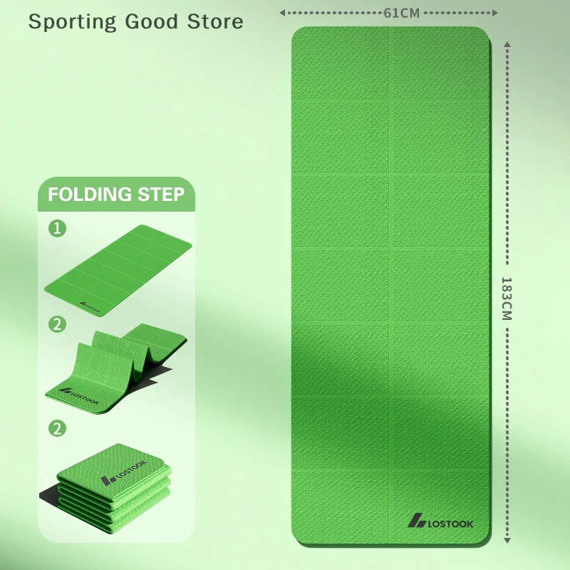 Eco Traveller، سجادة يوجا قابلة للطي، قطعة واحدة، TPE غير قابلة للانزلاق على الوجهين، مُحسّنة للتمرين على البيلاتيس والأرضيات #6